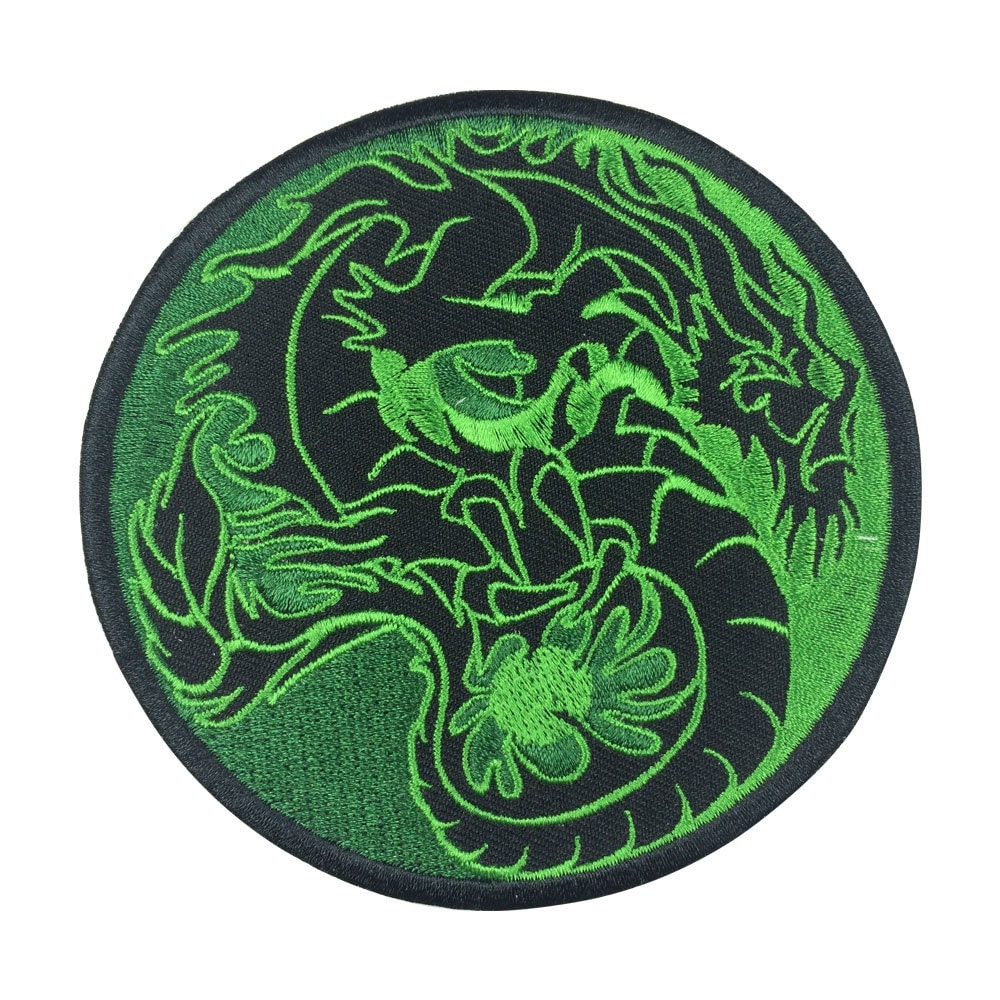 Download Green Dragon Patch Embroidered Iron On Patch by ...