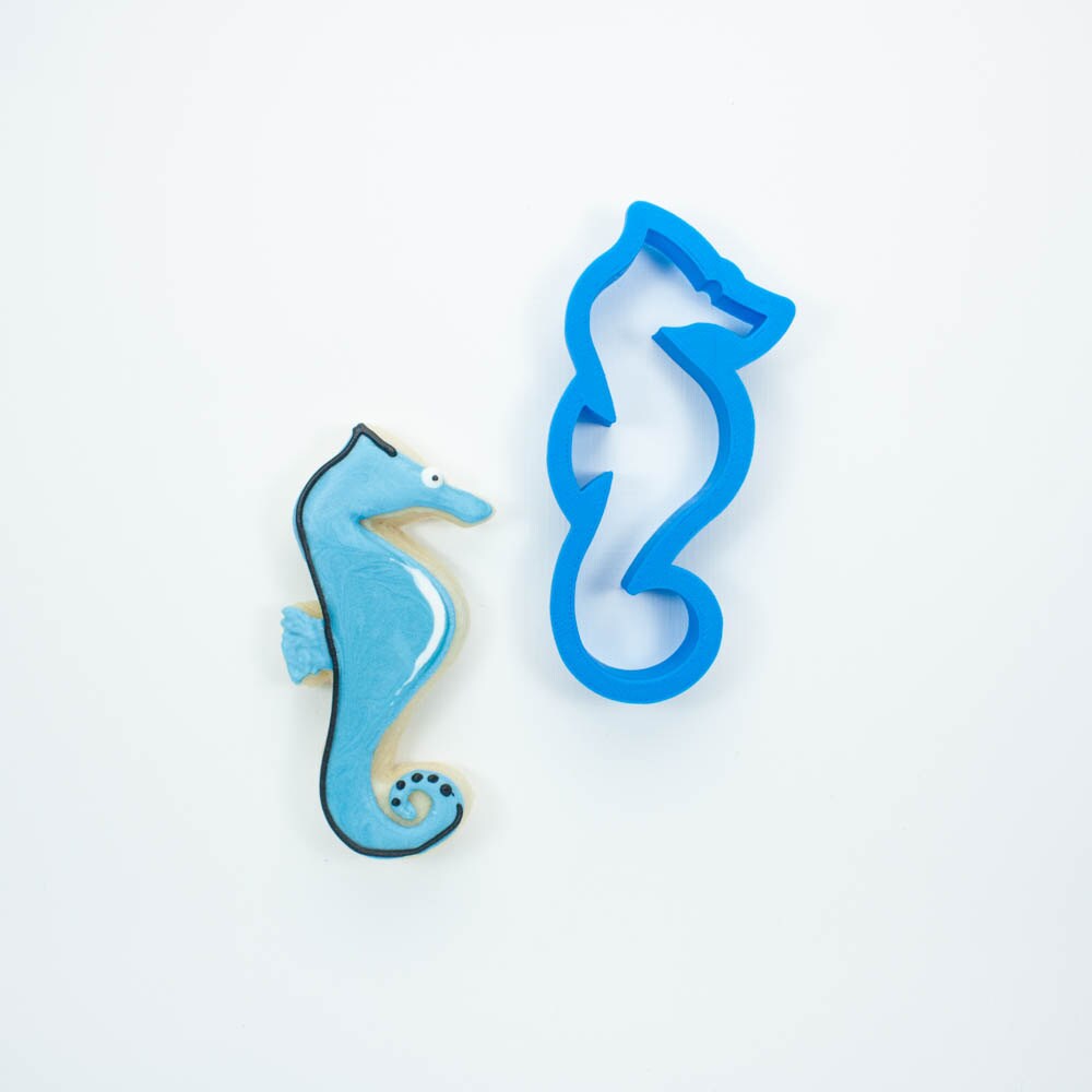 Chubby Seahorse Cookie Cutter - USA Made Ocean Animal Cutter For Baking & Crafts