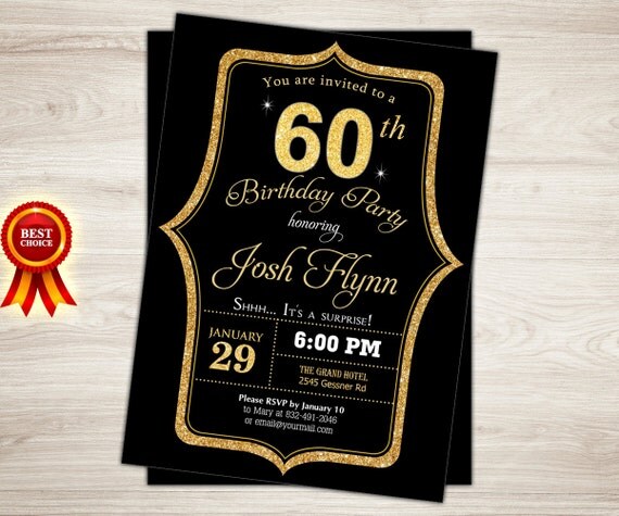 Invitaciones 60 Años Hombre