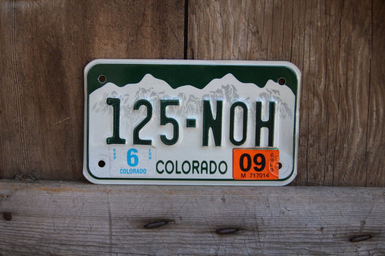 Old Colorado Motorbike Motorcycle License Plate by AmericanAntique