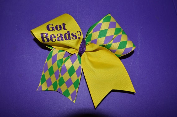 mardi gras cheer bow