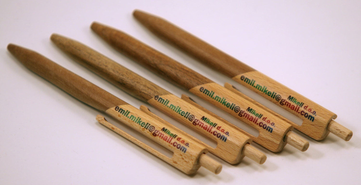 Customized world's first wooden ballpoint pen made almost