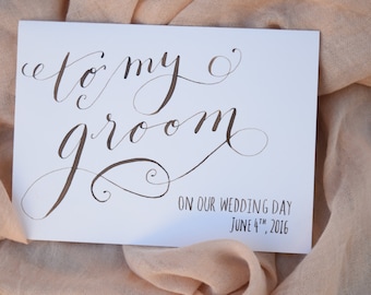 Groom Card | To My Groom Card | To my groom on our wedding day card | Husband to be card | Fiance Card | Future husband card | Groom's Card