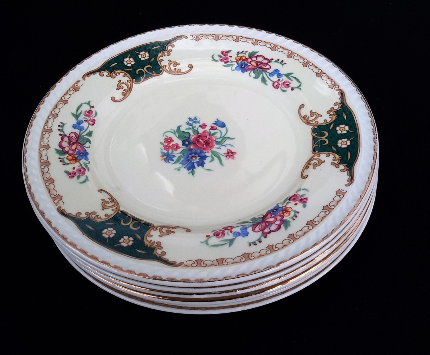 Portland Vintage Pottery Regal Works Cobridge Tea Plates