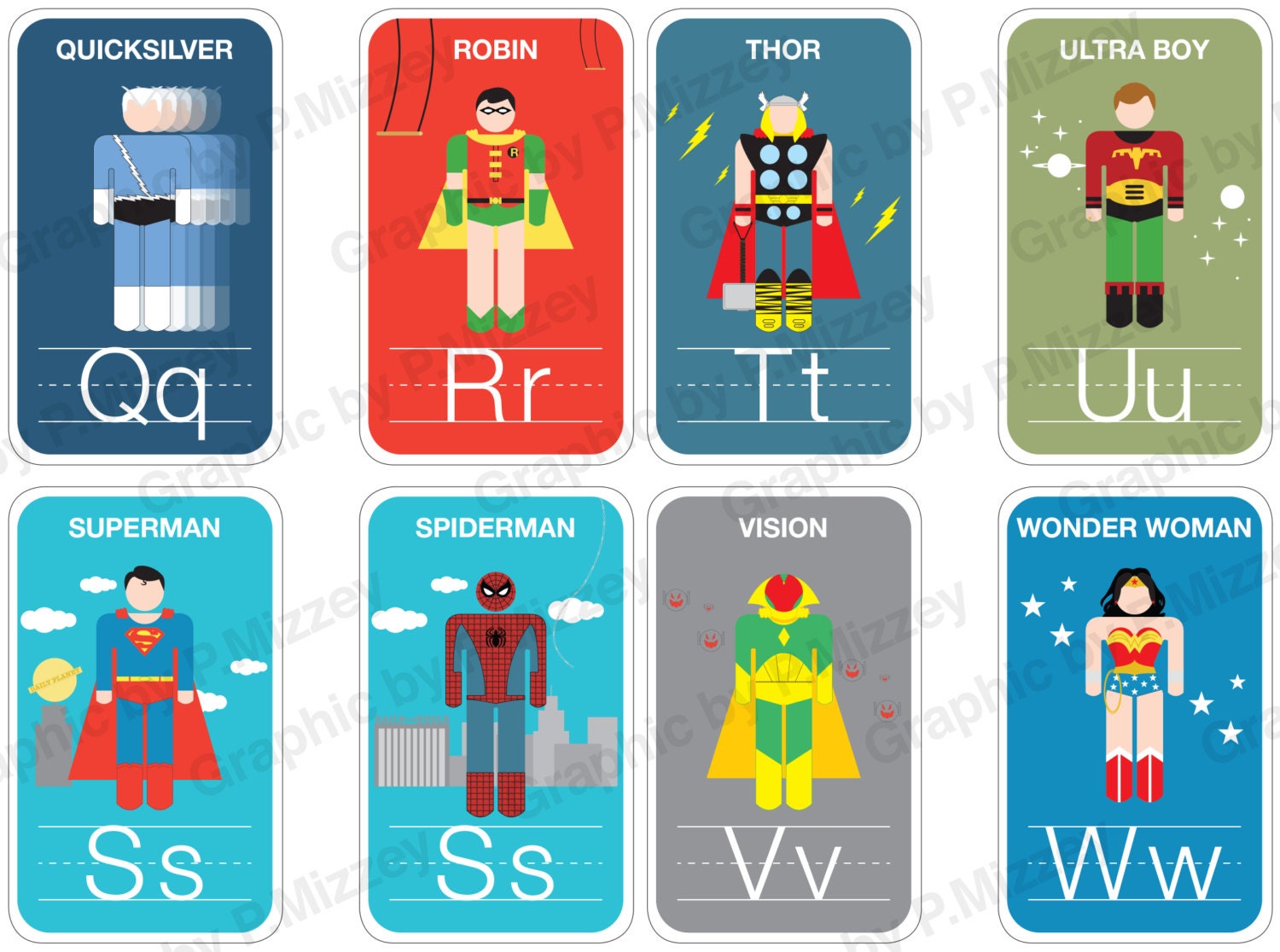 superhero-flashcards