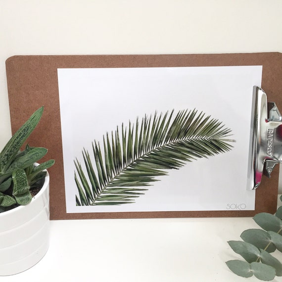 Tableau bloc note photo print feuille de palmier Palm. par ...