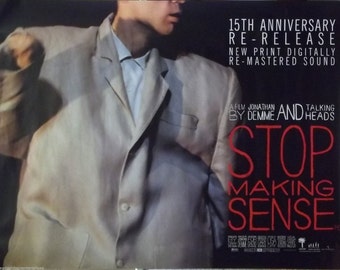 The Talking Heads 30x40 Stop Making Sense British Quad Movie Poster 1984