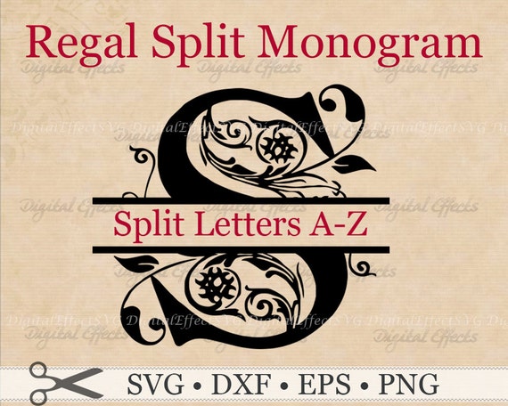 Download REGAL SPLIT MONOGRAM Svg Dxf Eps & Png Files Regal Split