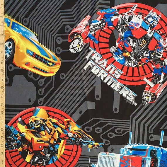 Transformers Fabric Optimus Prime Cotton by SaltnPepperDesign