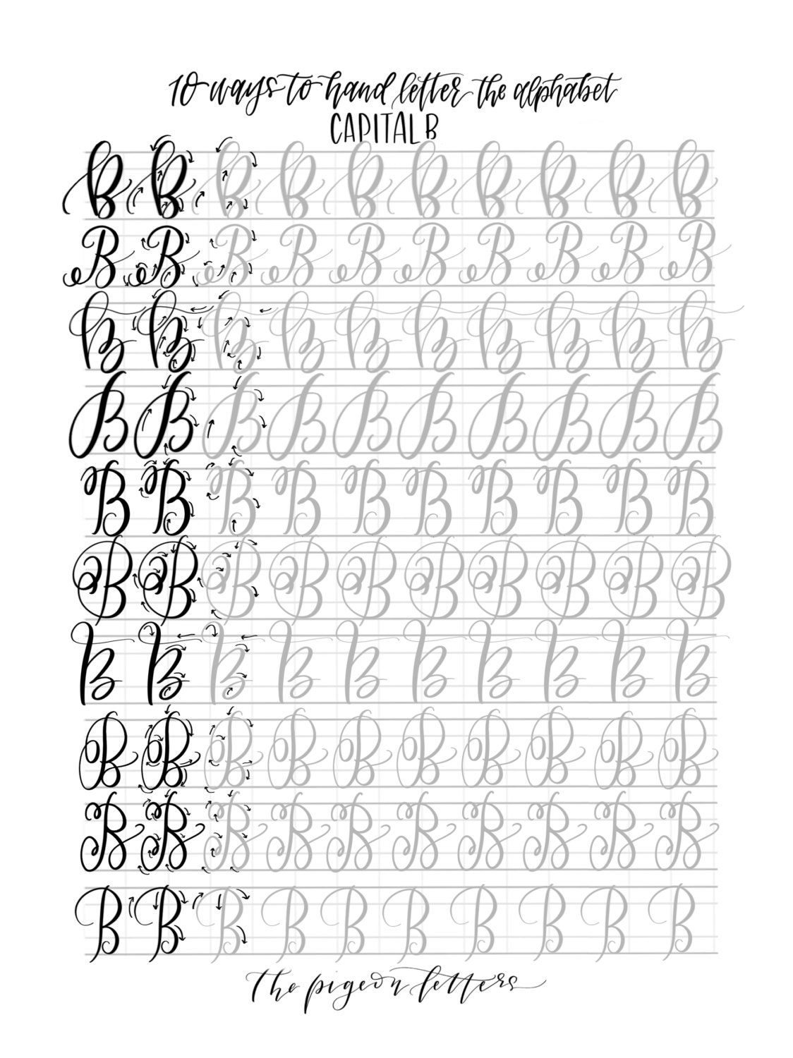 BUNDLE Save Hand Lettering Practice Sheets By ThePigeonLetters