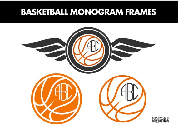 Download 90% Off Sale Basketball SVG Monogram Circle Frames Instant