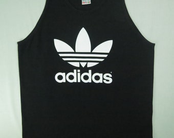 Adidas Tank Top XLarge Vintage Adidas Tank Top Adidas Trefoil Tank Made In USA