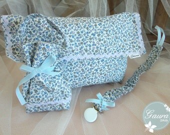 Kit_gaura_Kids: Chupetero-dummy-diaper bag / Diaper bag-Pacifier pod-Pacifier holder / Sac à couches Attache sucette Sac sucette