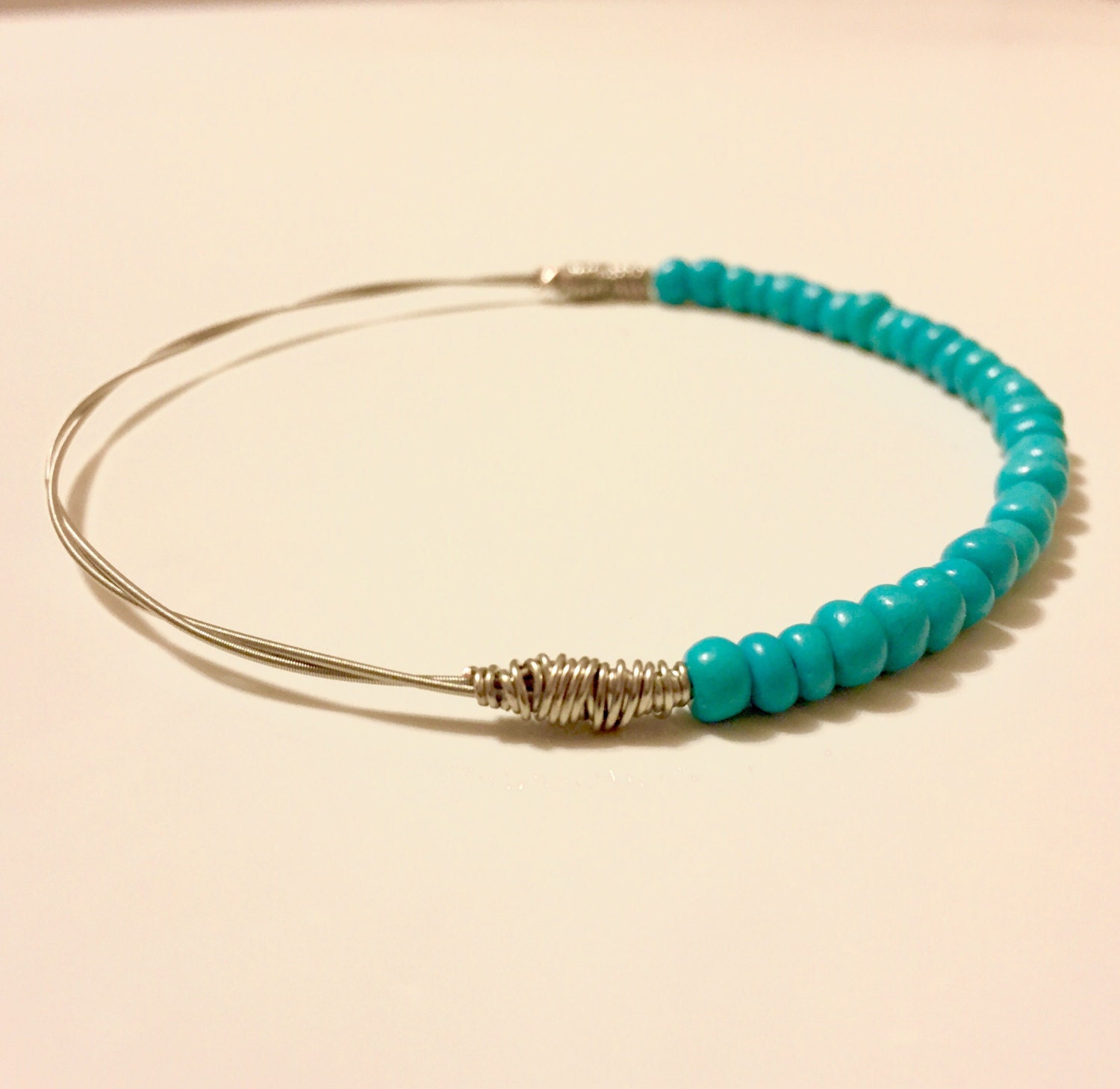 Guitar string bead bracelet guitar string bracelet turquoise
