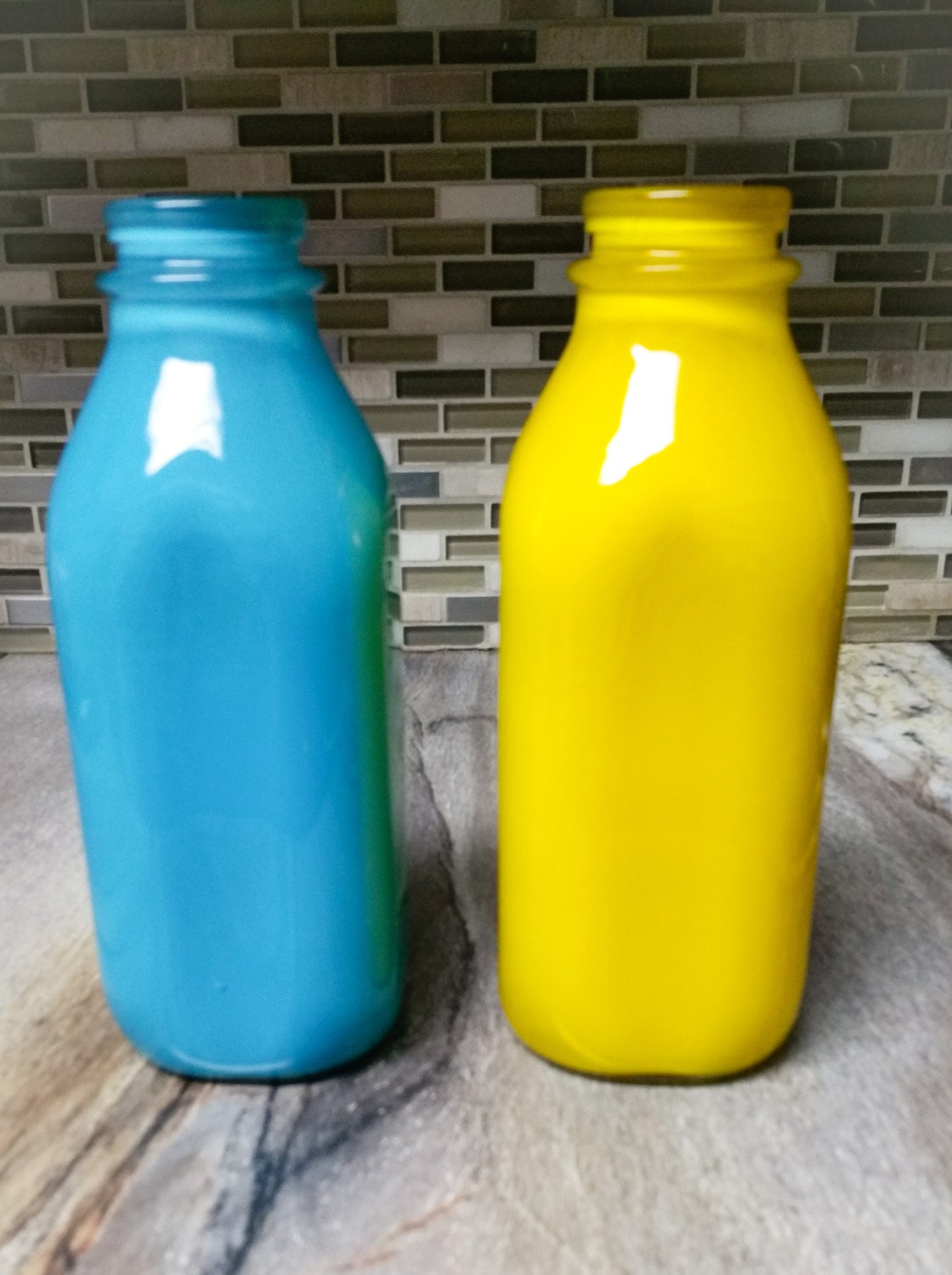 Milk Bottle Vase by on Etsy