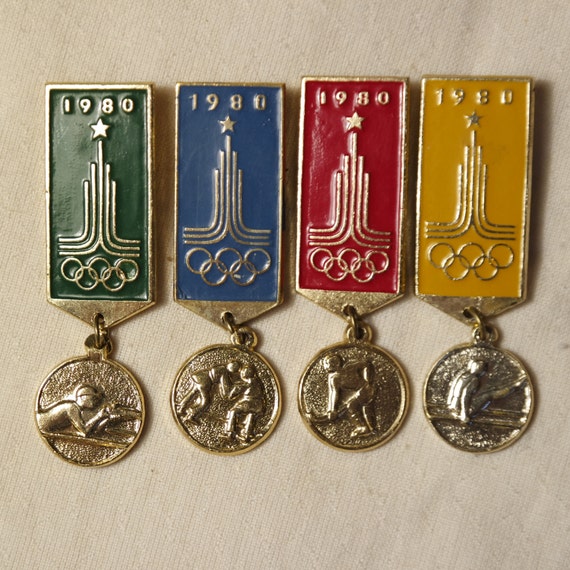 Soviet sports pin Moscow Olympics 1980 sports pins pins set