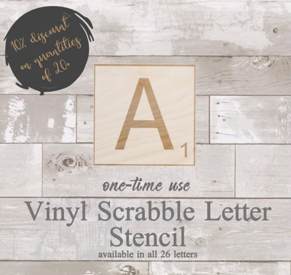 Scrabble Letter STENCIL // Scrabble Stencil // DIY Stencil