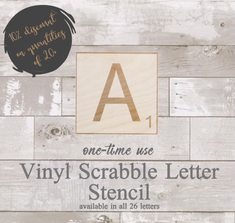 Scrabble Letter STENCIL // Scrabble Stencil // DIY Stencil