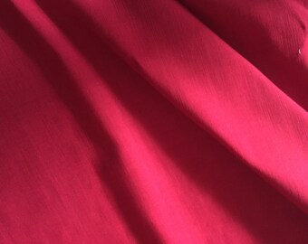 Designer Fabric, Home Decor, Red Fille with Small Thin Rib