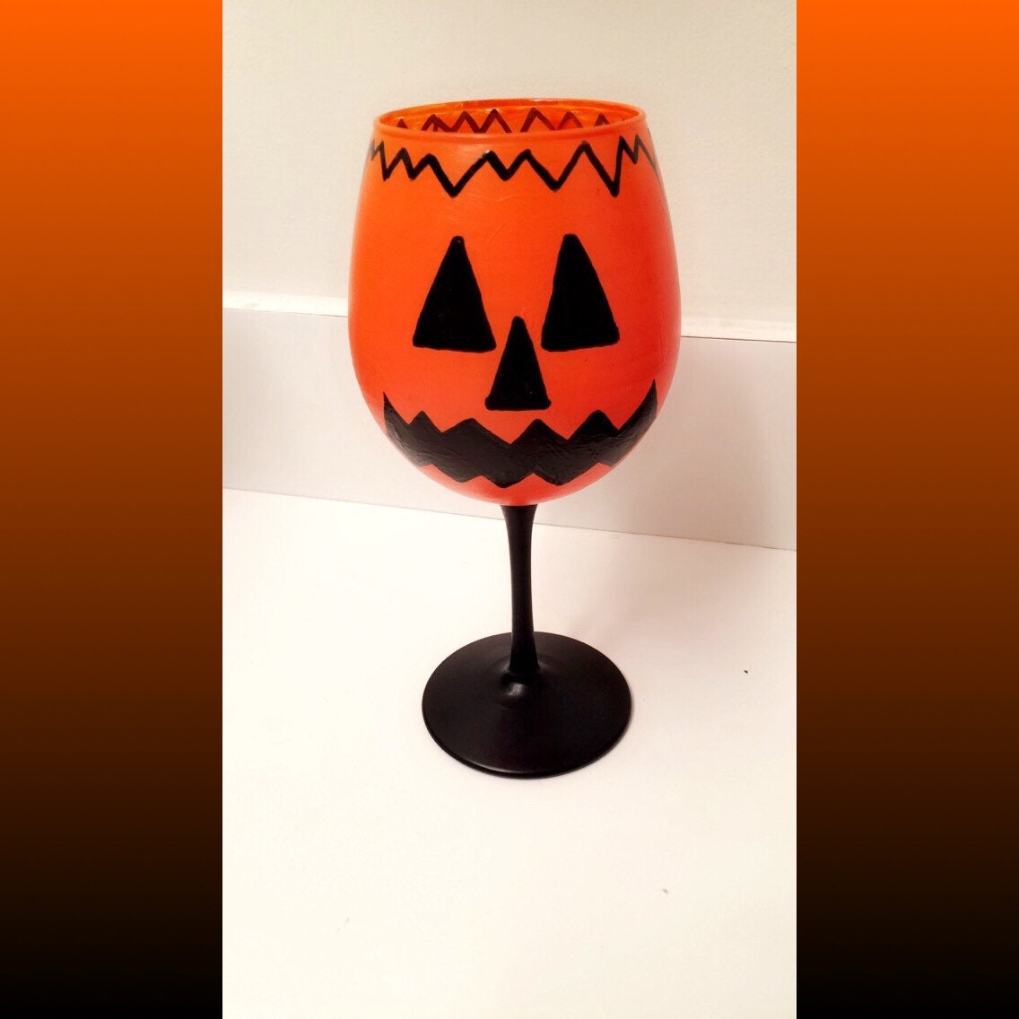 Pumpkin wine glass