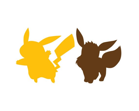Download Pokemon Go Kanto Pikachu Eevee PokemonGo Silhouette Digital