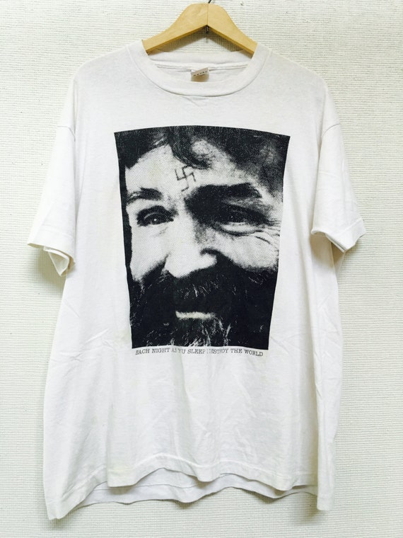 1991 CHARLES MANSON Jesus Christ Superfly Oversized Vintage T