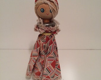 wooden spool doll