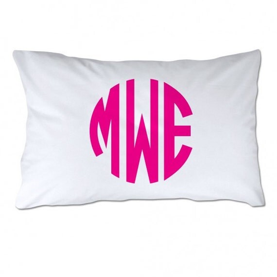 Monogrammed Pillow Case. Design Your Own