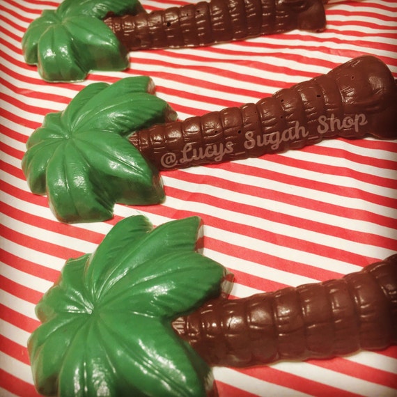 Palm Tree Chocolate Lollipops