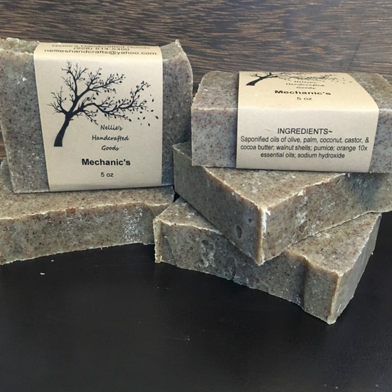 Mechanic's Exfoliating Homemade Soap Bar Gardeners Soap