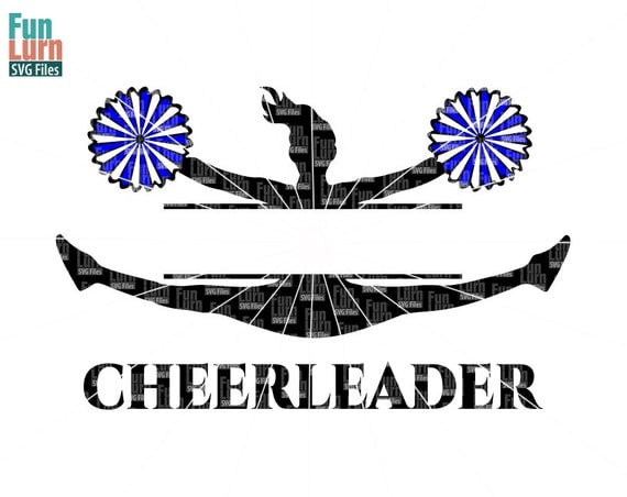 Cheerleader SVG Cheerleader Monogram toe touch cheer