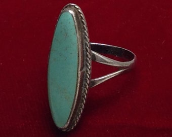 Vintage Southwest Style Turquoise Ring