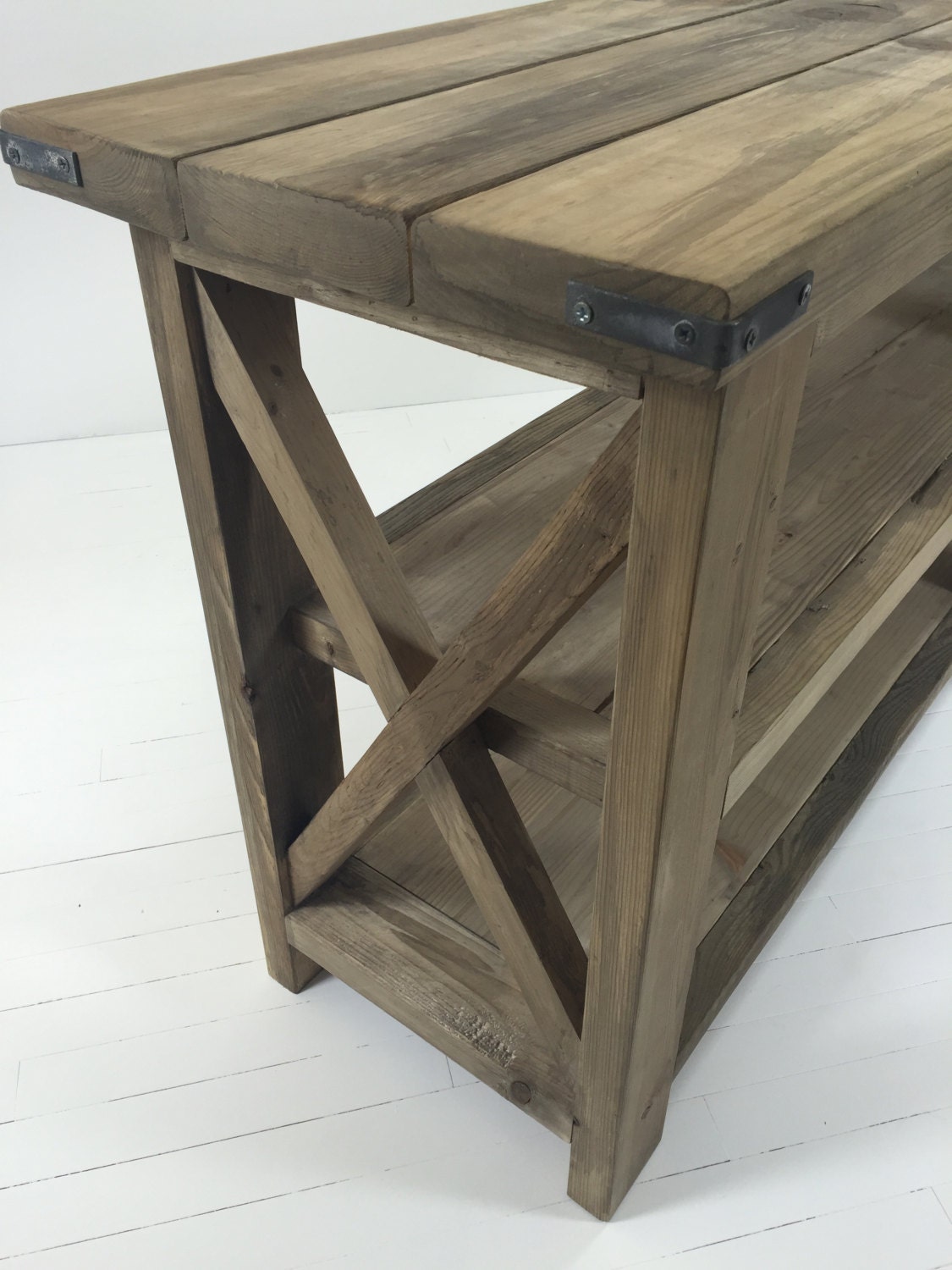 Rustic Distressed Sofa Table. Rustic Modern by TrendingHomeDecor