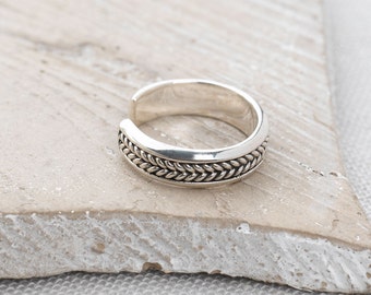 Handmade, Sterling Silver 925 Oxidised Toe Ring