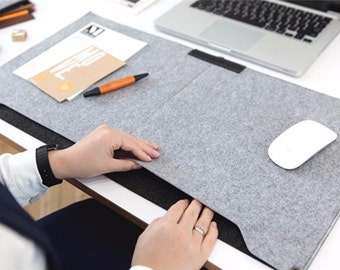 Mouse Pad Pen Holder Wool Laptop Cushion Desk Mat Pad