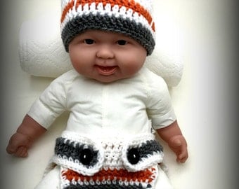Crochet Baby BB-8 Hat and Diaper Cover Set