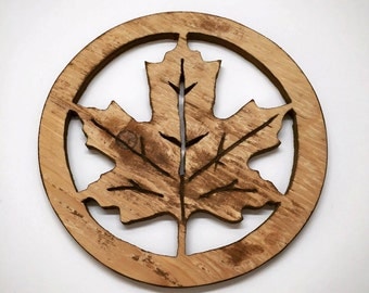 Handcrafted Wooden Maple Leaf Art Decor