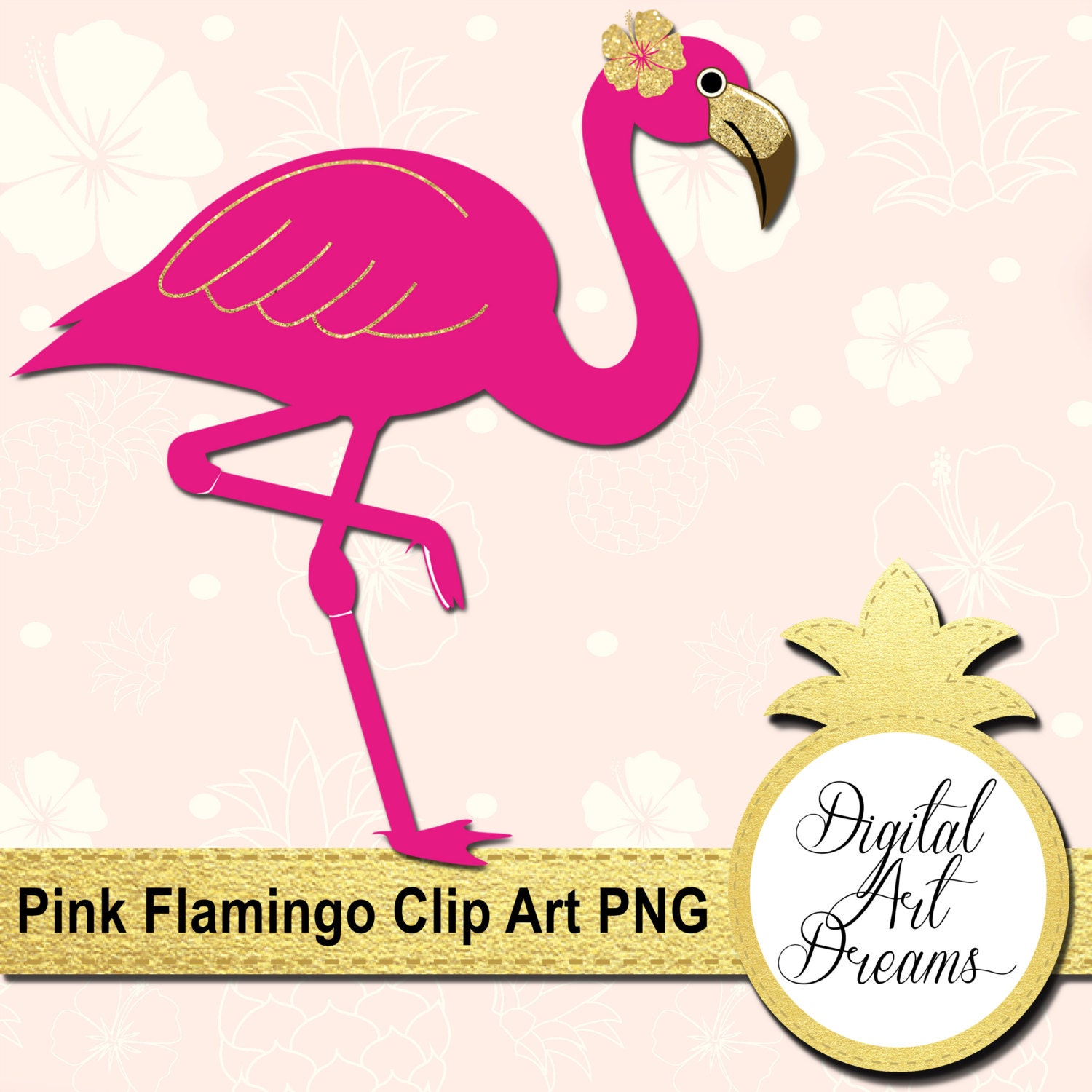 Flamingo Prawns Clipart