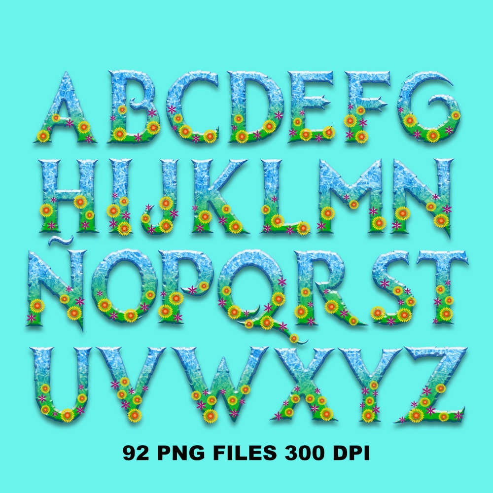 Frozen Fever Alphabet Clipart 92 png files 300 dpi