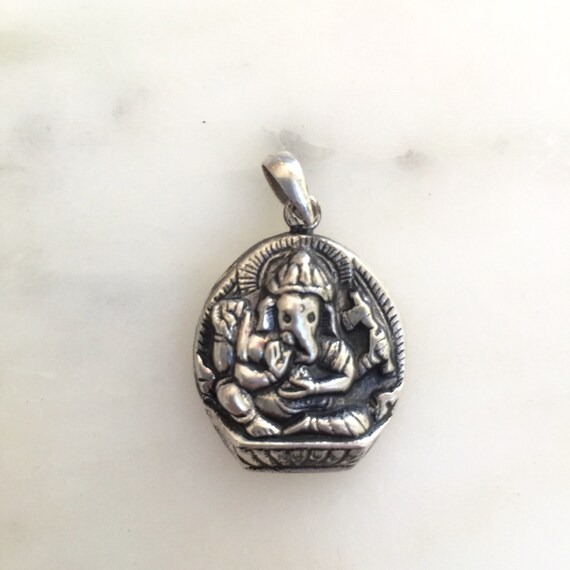 Ganesha Pendant Sterling Silver