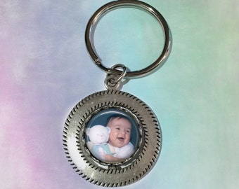 Double Sided Custom Swivel Key Chain - Custom Photo and/or Message