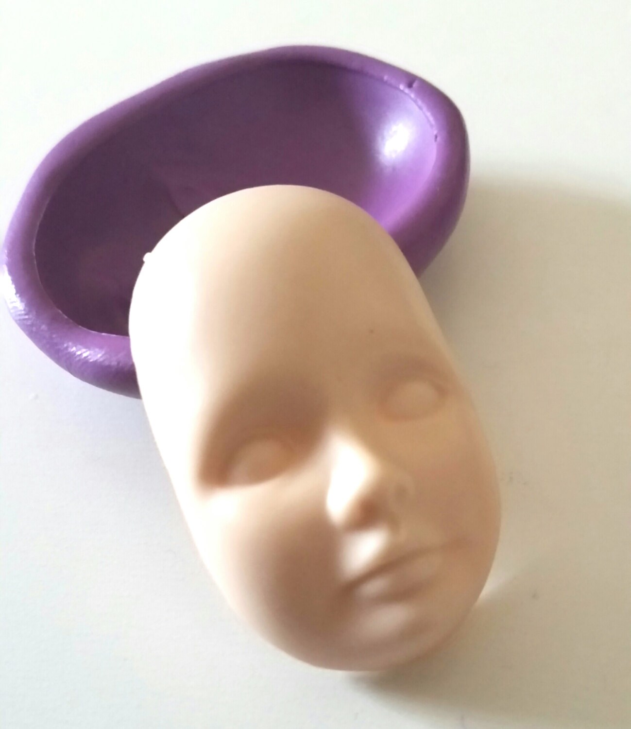FACE Silicone Mold Mould 44 mm B HEAD Polymer Clay