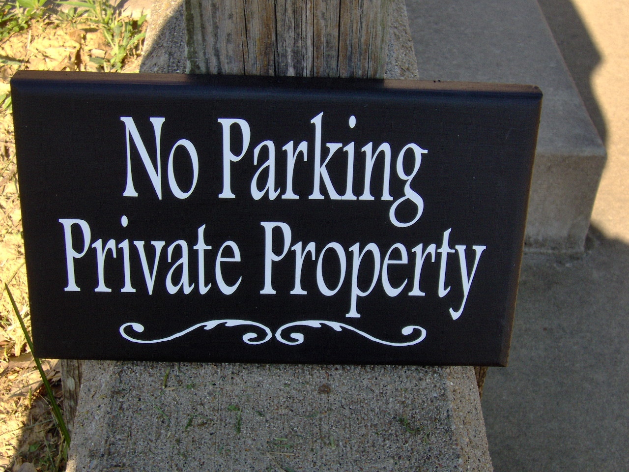 No Parking Private Property Wood Vinyl Sign Rental Apartment