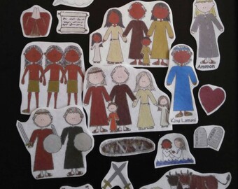 The Anti-Nephi - Lehies (or the People of Ammon) Bury Their Weapons Flannel Board Family Home Evening Felt Story
