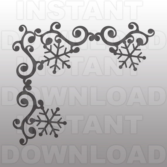 Snowflake Flourish SVG File Christmas SVG File Winter SVG