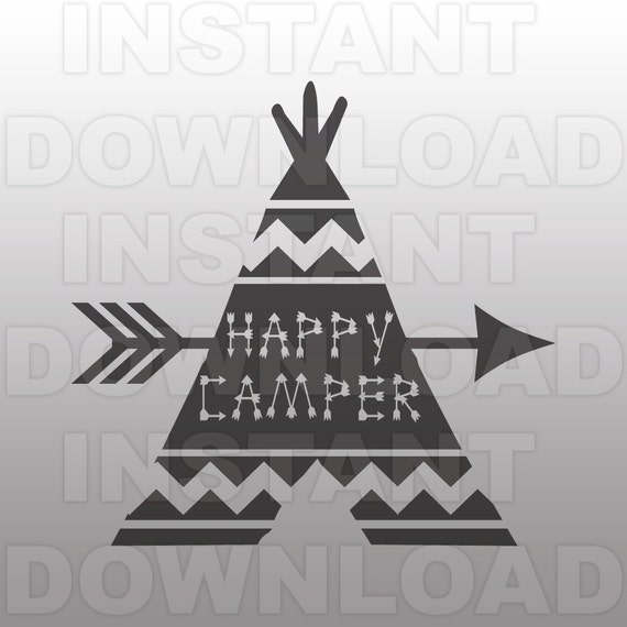 Download Happy Camper SVG FileCamping SVG File-Cutting Template-Vector