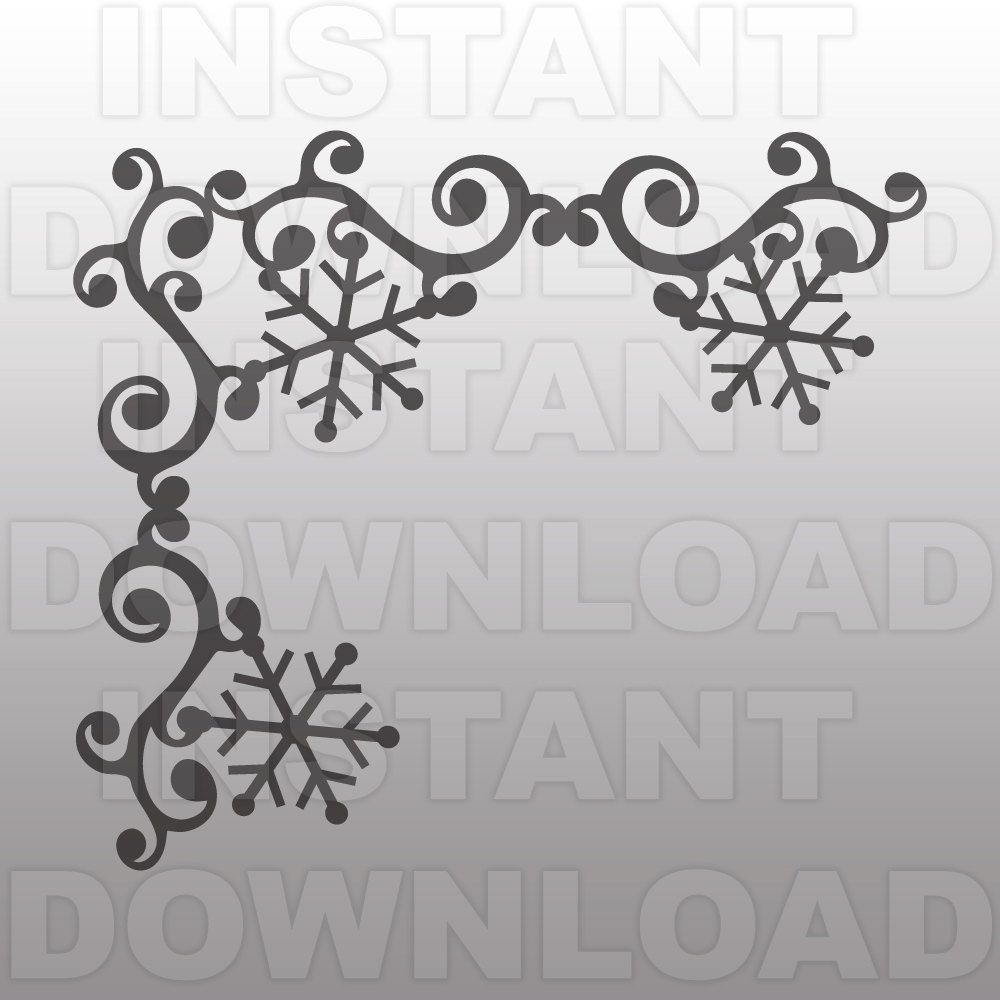 Download Snowflake Flourish SVG File Christmas SVG File Winter SVG