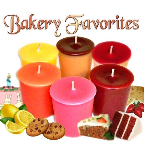 6 Bakery Favorites Votive Candles Variety Pack Cakes and