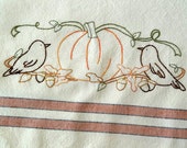 Pumpkin Autumn Birds Hand Embroidery Pattern Instant Download
