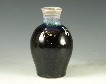 Small Bud Flower Vase - handmade pottery with turquoise glaze